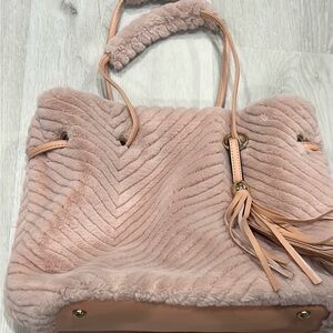 Elegant Pink Quilted Tote Bag